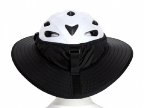 Fahrradhelm Wetterschutz Hutform - Schwarz