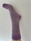 Preview: Baby Alpaka Wollsocke - Lila/Grau
