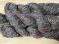 Preview: Alpaka Wolle - dunkelgrau mit bunter Sariseide