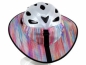 Preview: Fahrradhelm Wetterschutz Hutform - Regenbogen Pastell