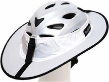Fahrradhelm Wetterschutz Hutform - Weiß