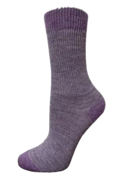 Baby Alpaka Wollsocke - Lila/Grau