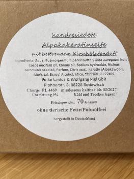 Preview: Alpakakeratinseife - Kirschblüte