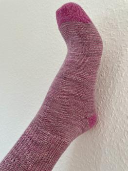 Preview: Baby Alpaka Wollsocke - Pink/Grau