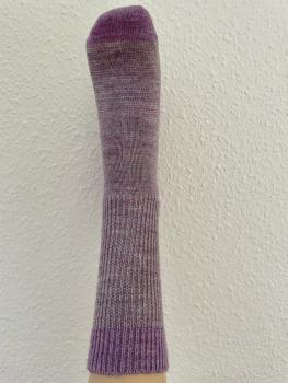 Preview: Baby Alpaka Wollsocke - Lila/Grau