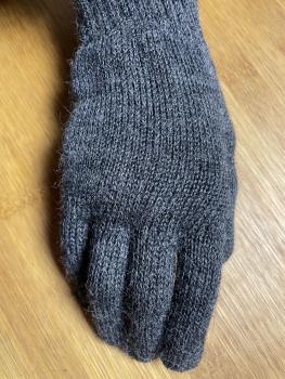 Preview: Alpaka Fingerhandschuhe - dunkelgrau