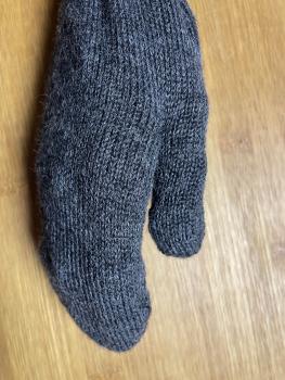 Preview: Alpaka Fausthandschuh - dunkelgrau