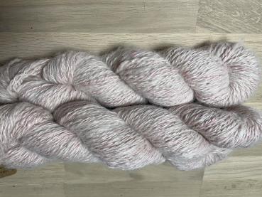 Alpaka Wolle - weiss/rosa