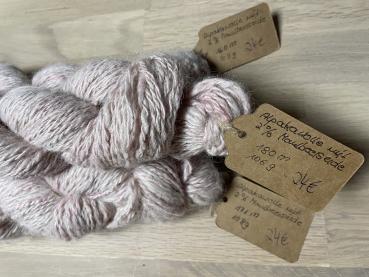 Preview: Alpaka Wolle - weiss/rosa