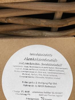 Preview: Alpaka Keratin Seife - Sandelholz