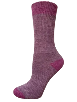 Baby Alpaka Wollsocke - Pink/Grau