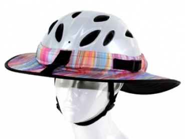 Fahrradhelm Wetterschutz Hutform - Regenbogen Pastell
