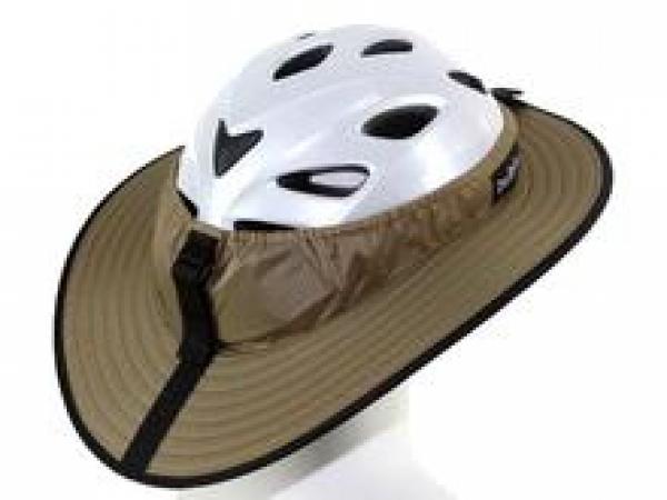 Sonnenschutz für Fahrradhelm -  Hutform Tan