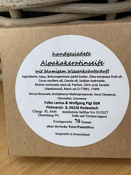 Alpaka Keratin Seife - Stone