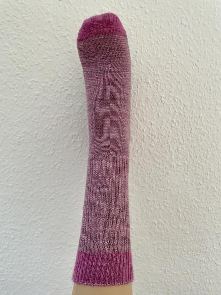 Baby Alpaka Wollsocke - Pink/Grau