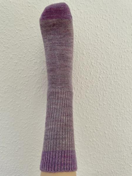 Baby Alpaka Wollsocke - Lila/Grau
