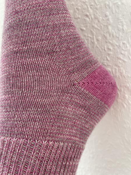 Baby Alpaka Wollsocke - Pink/Grau