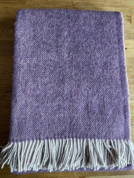 Wolldecke mit Alpaka - Lila