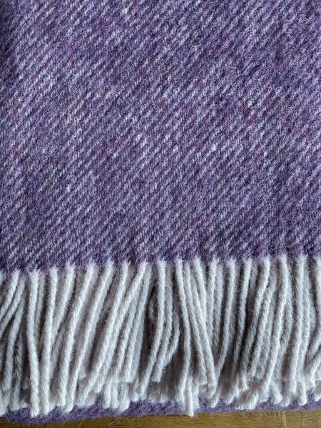 Wolldecke mit Alpaka - Lila