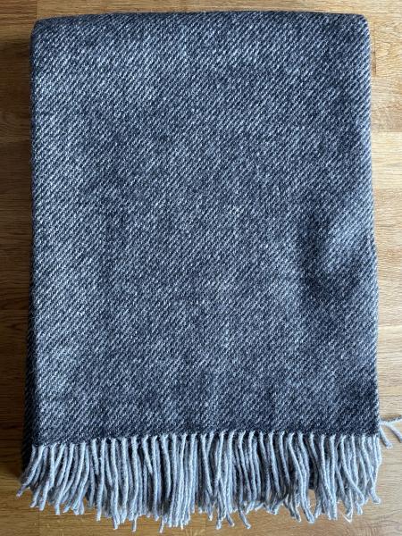 Wolldecke mit Alpaka - Dunkelgrau