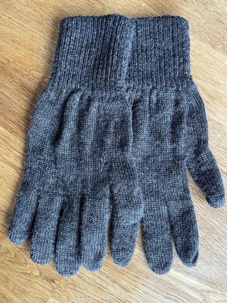Alpaka Fingerhandschuhe - dunkelgrau