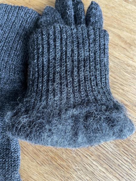 Alpaka Fingerhandschuhe - dunkelgrau
