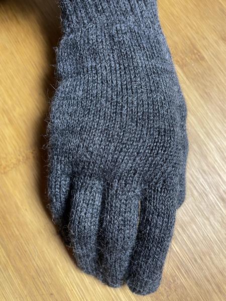 Alpaka Fingerhandschuhe - dunkelgrau