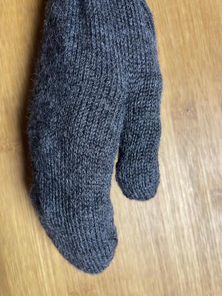 Alpaka Fausthandschuh - dunkelgrau