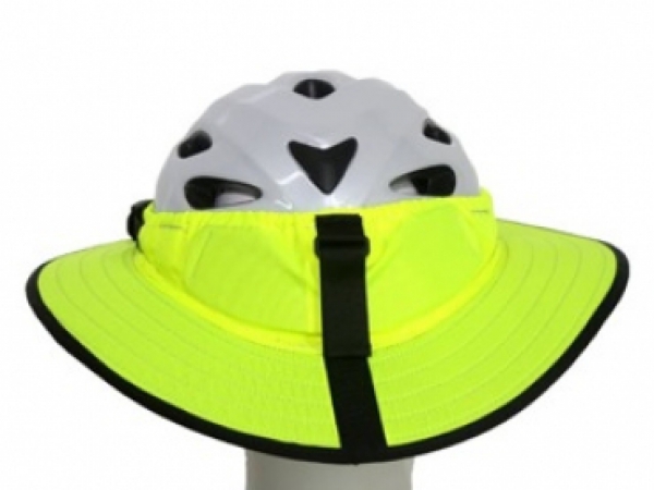 Fahrradhelm Wetterschutz Hutform - Neongelb