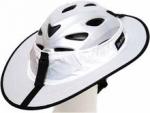 Sonnenschutz für Fahrradhelm  -  Hutform - Weiß