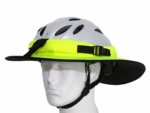 Fahrradhelm Wetterschutz Hutform - Neongelb